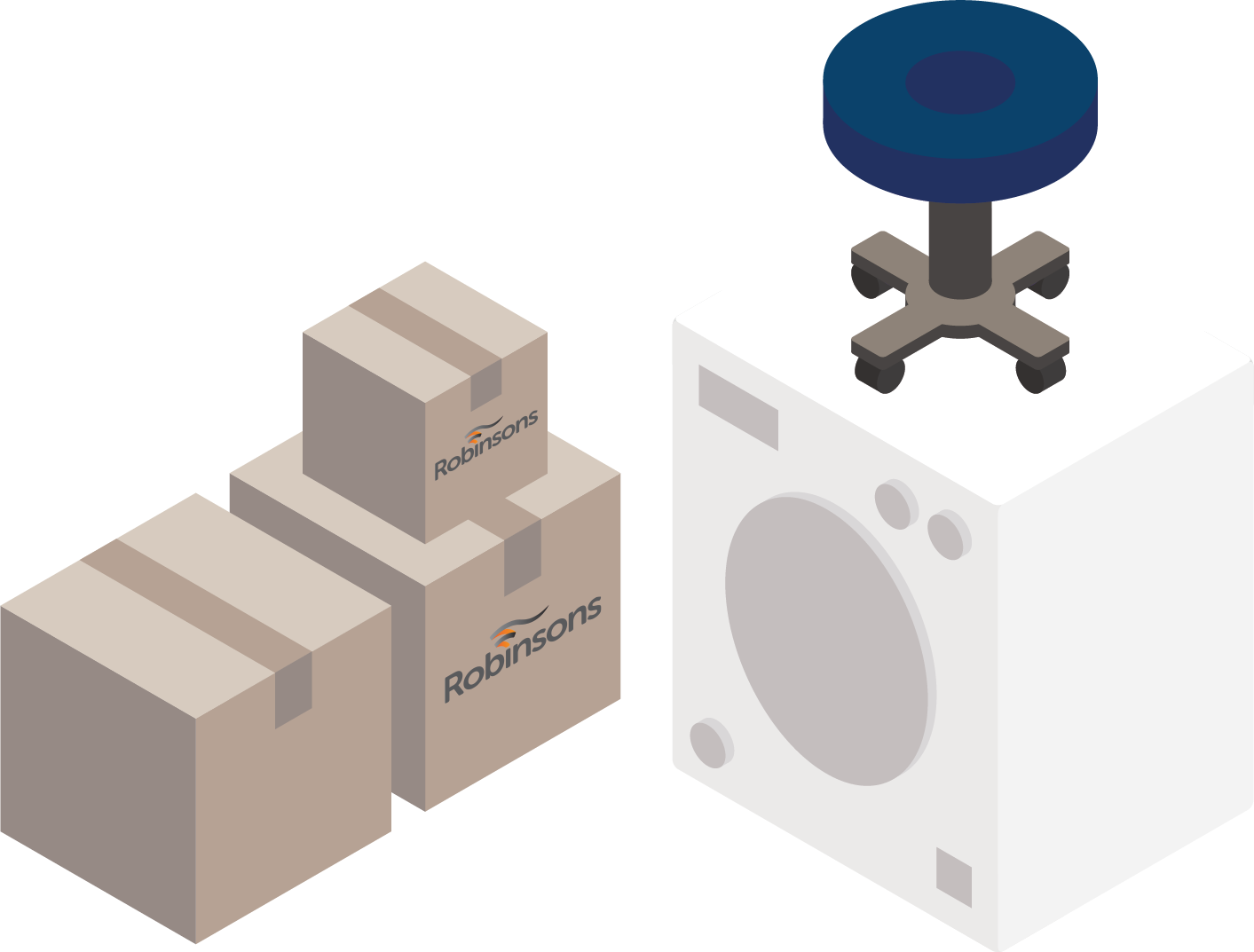 Medium - Personal Storage - Washing Machine, Boxes